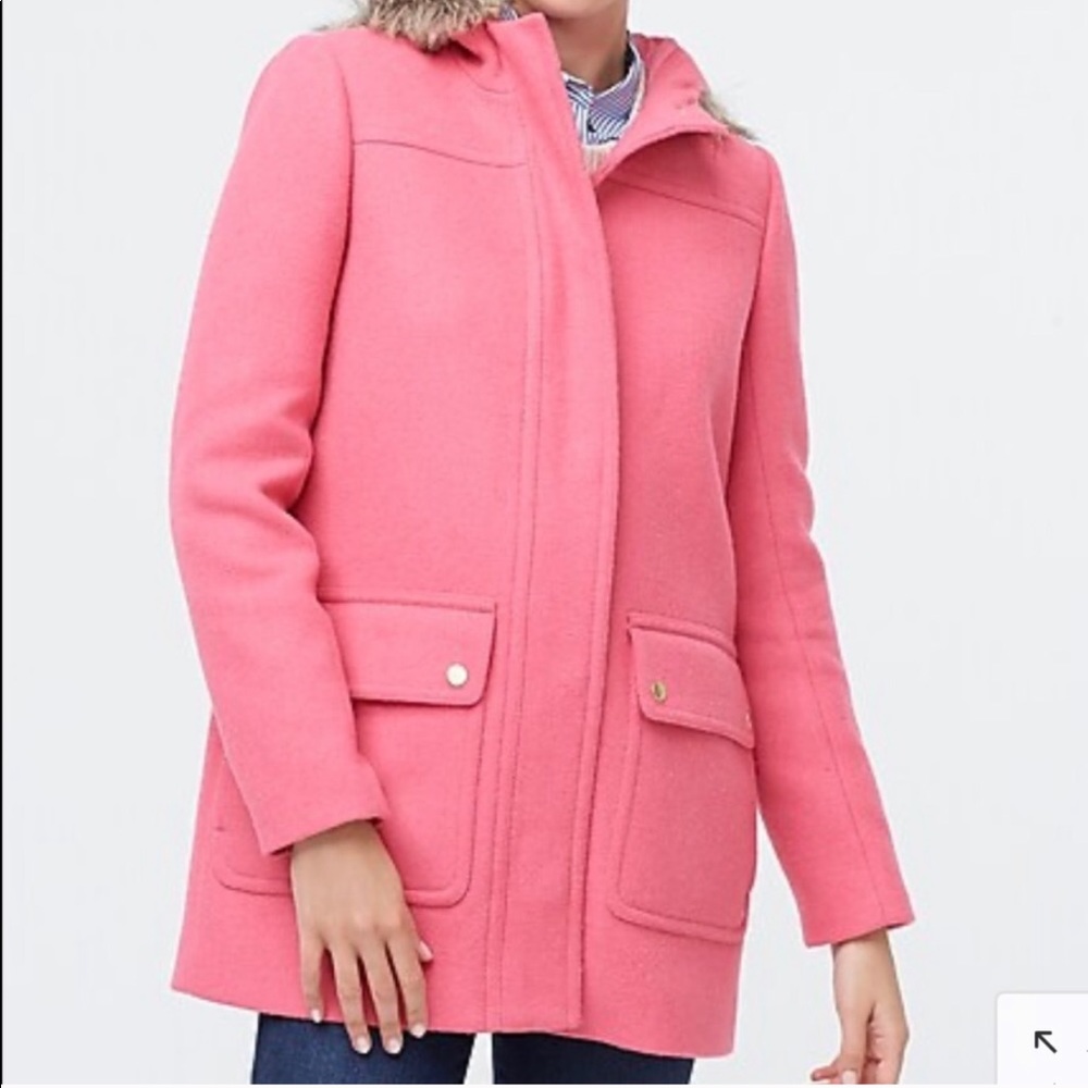 JCrew Factory Vail Parka Coral size 0 NWT